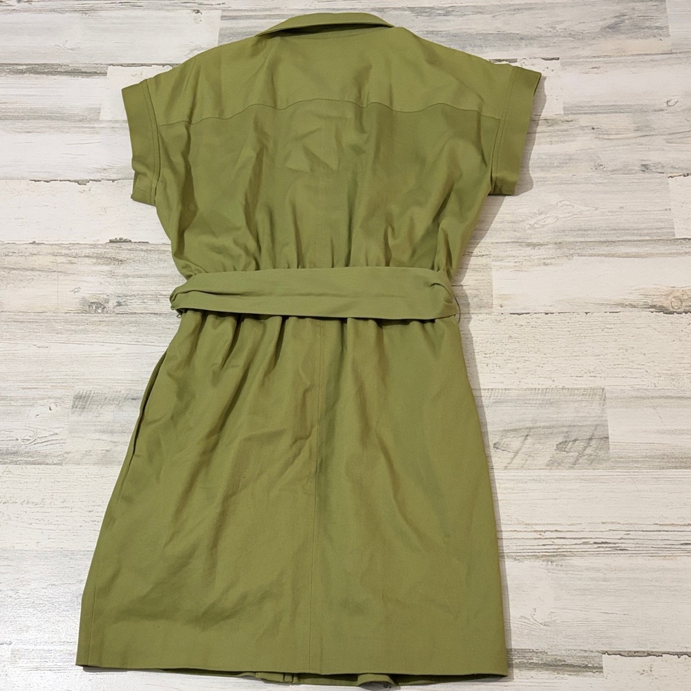 LDT Dax Tie Waist Button Down Sheath Shirt Dress Size 6 - Picture 9 of 12